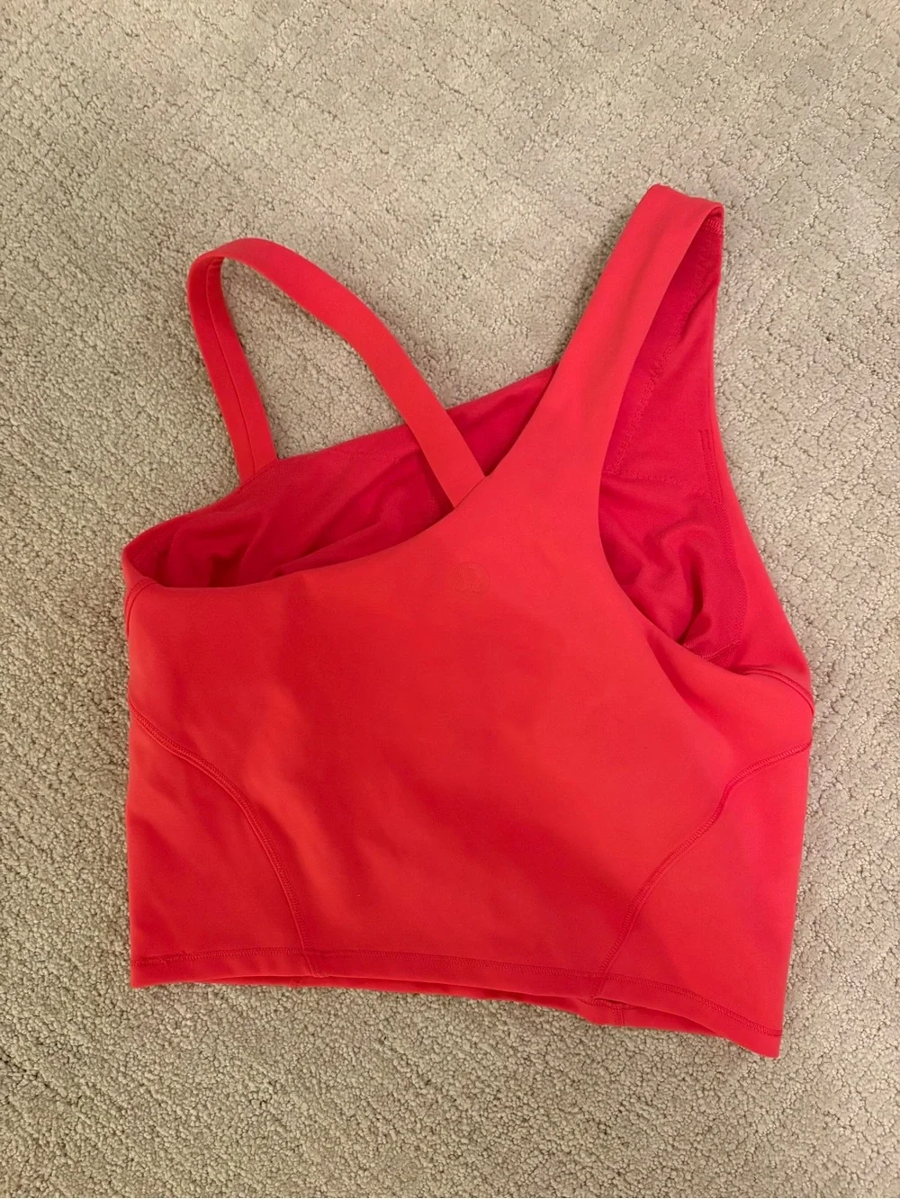lululemon athletica Red Asymmetrical Strappy Crop Tank Top - Picture 2 of 2